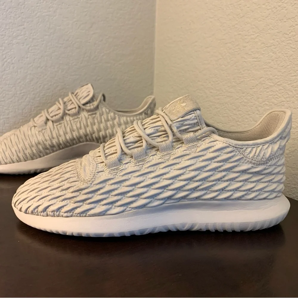 Adidas Tubular Shadow 3D Beige Sneakers BB8820 Ruffled Shoe Men’s Size 10